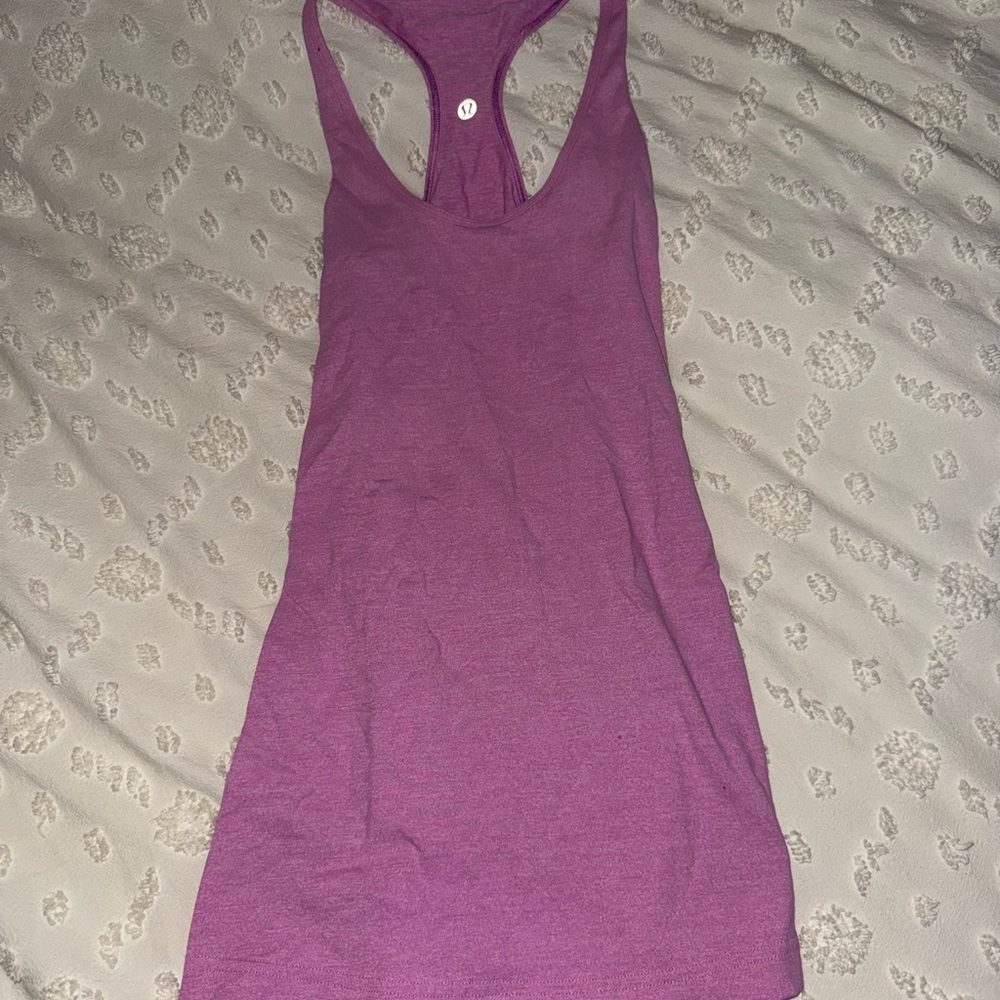 Lululemon Cool Racerback Heathered Rose Tank Top